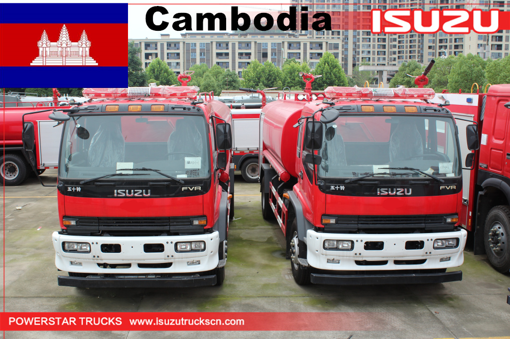 Cambogia - 2 unità ISUZU FVR veicolo antincendio acquatico
    