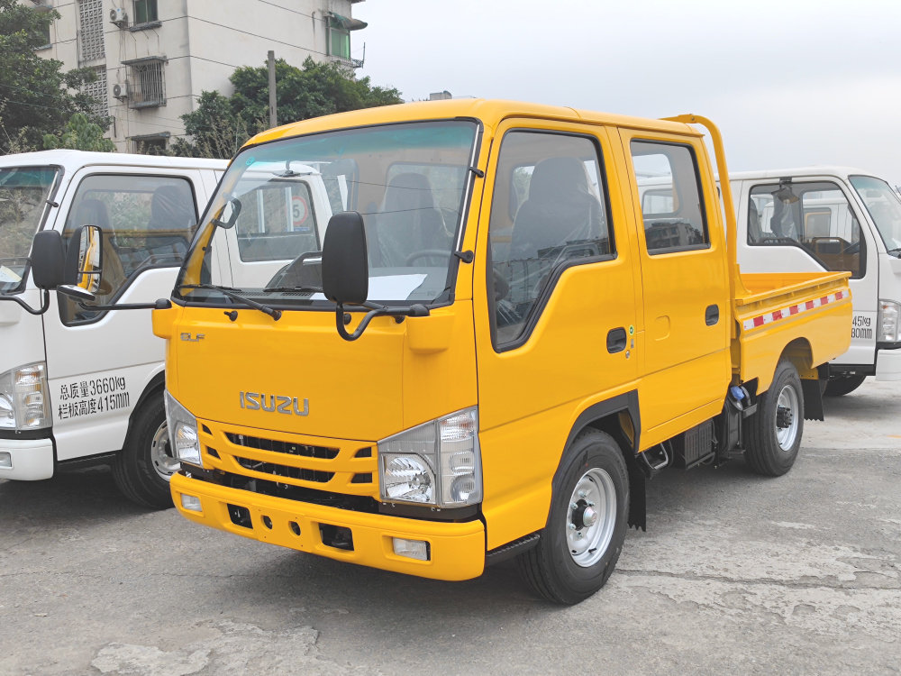 Nuovo camion da carico leggero con recinzione a doppia fila Isuzu ELF in stock
    