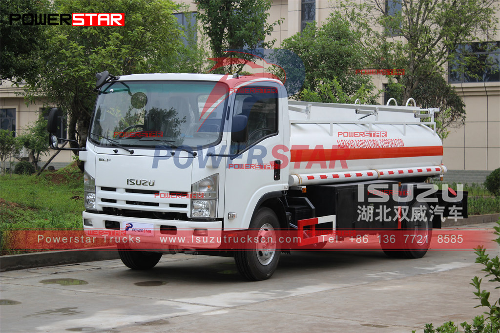 Esportazione di camion cisterna per olio ISUZU NPR Bowser ELF 5000L in Sudan, guida operativa
    