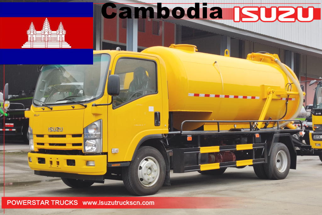 Cambogia - 1 unità di camion cisterna sottovuoto ISUZU ELF
    