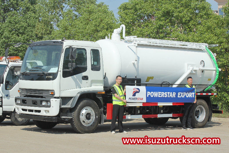 Esportazione di camion di aspirazione delle acque reflue ISUZU FTR da 10000 litri nelle Filippine Manila
    