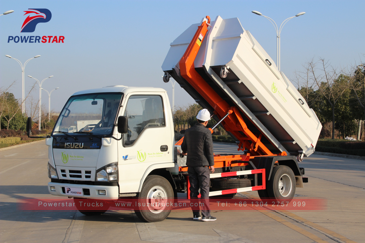 3 tonnellate 5 tonnellate Scarrabile per la raccolta dei rifiuti Camion Isuzu
    