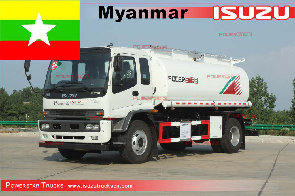 Myanmar - Autocisterne per olio Bowser per carburante ISUZU FTR
    