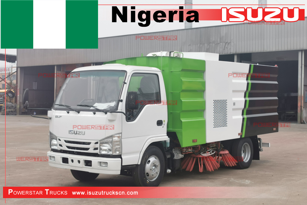 Nigeria - Camion spazzatrice stradale Isuzu ELF
    