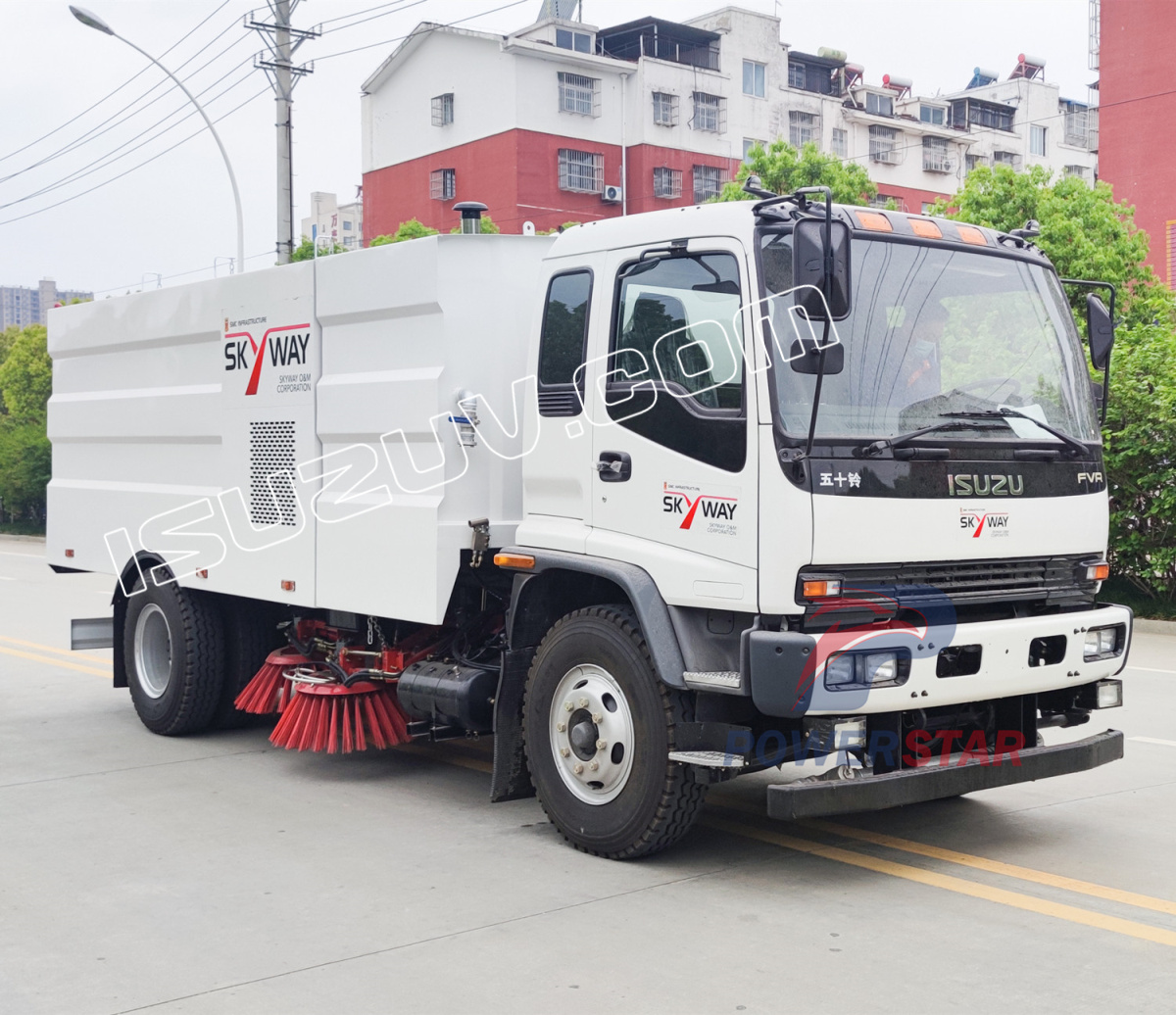 Filippine Isuzu FVR 6HK1-TCL Spazzatrice stradale
    