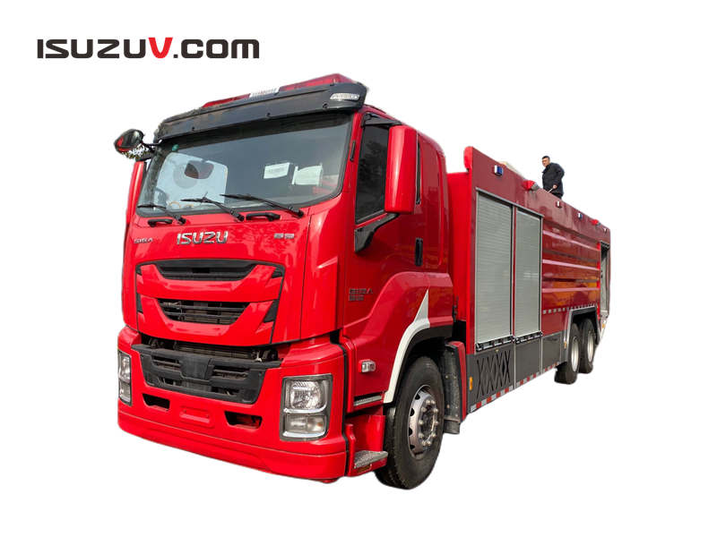 Istruzioni per l'uso del sistema a polvere secca per il camion antincendio Isuzu FVZ
    