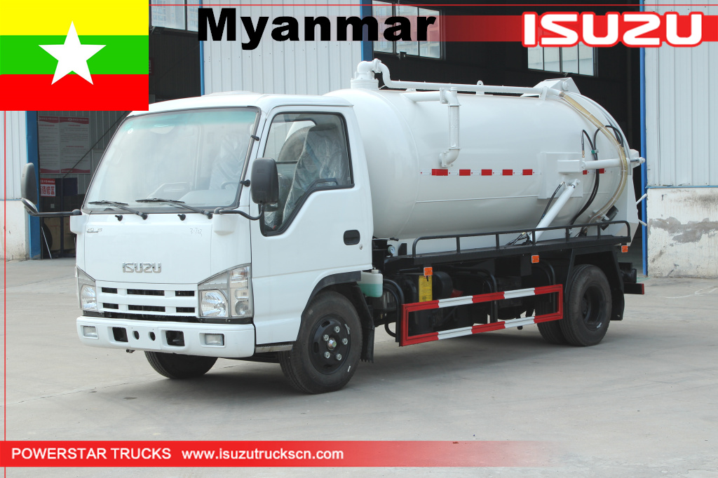 Myanmar - Camion aspiratore delle acque reflue Isuzu
    