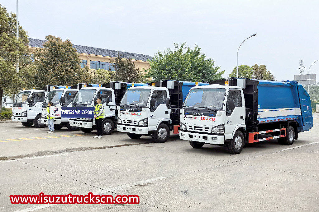 5 unità Isuzu NKR 8cbm camion compattatore di rifiuti esportazione Filippine
    