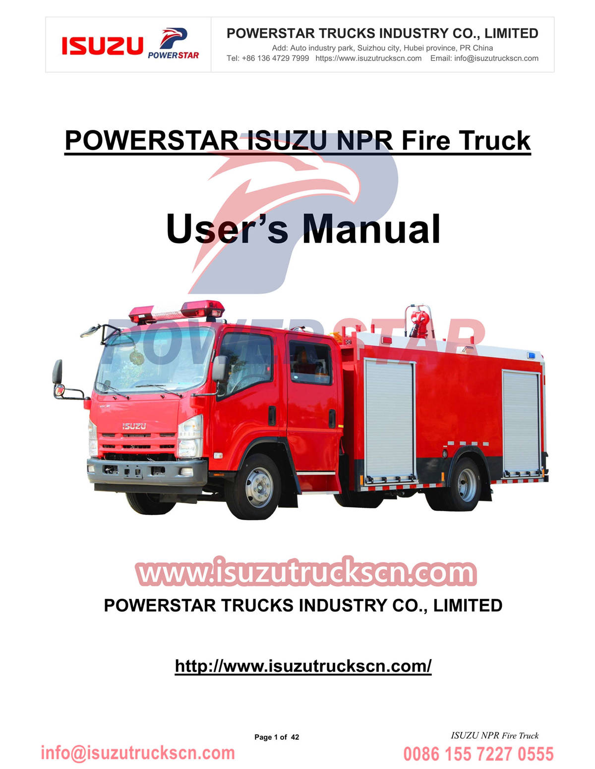 Esportazione manuale ISUZU Fire Tender Dubai
    